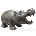 hipopótamo de bronce en miniatura